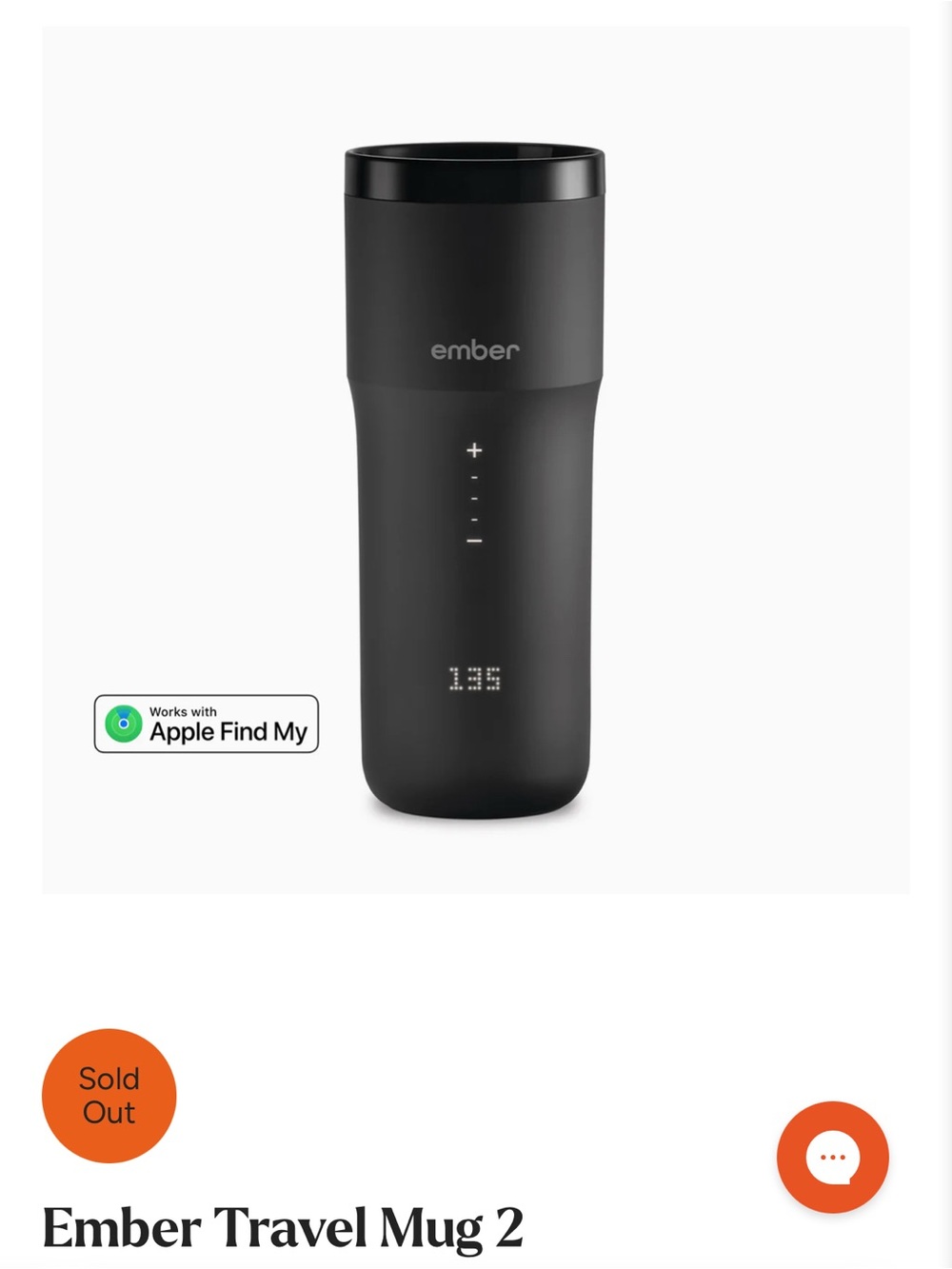 Ember Travel Mug 2 — Black Temperature-Controlled Travel Mug